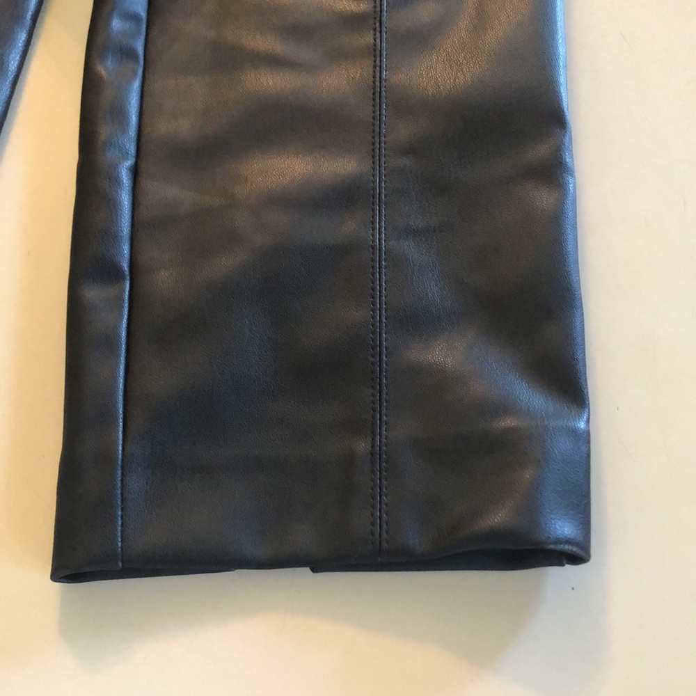 Zara BNWT black leather high rise leggings size small S - Picture 6 of 8